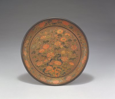 图片[2]-Painted flower pattern disc-China Archive